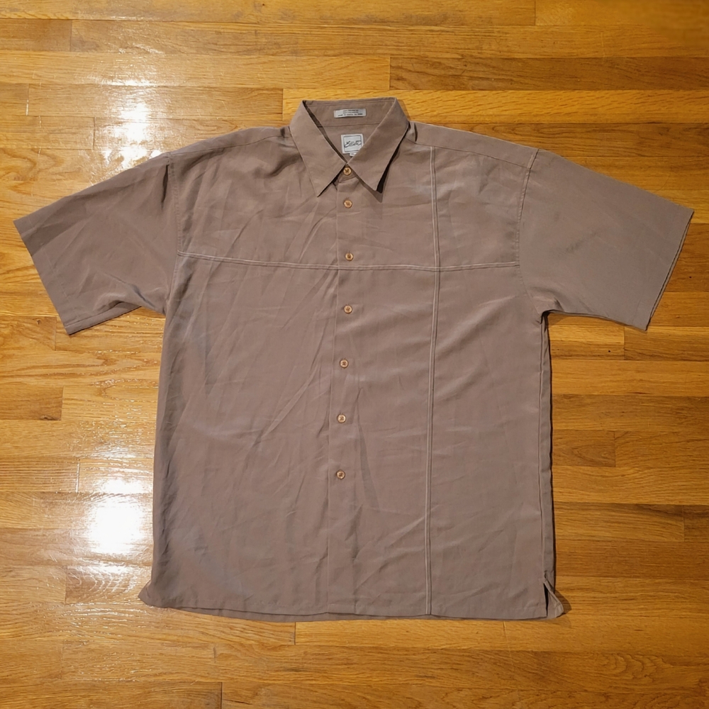 Men's Brown Short Sleeve Shirt